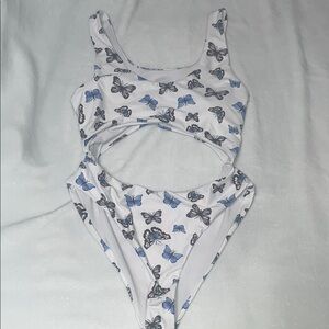 Butterfly Print One-Piece Swimsuit